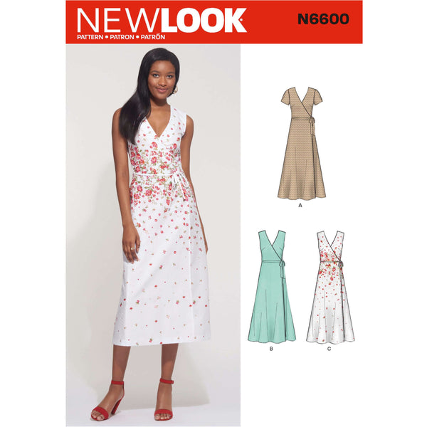 Pattern - NEW LOOK - 6600 -  Misses’ Wrap Dress