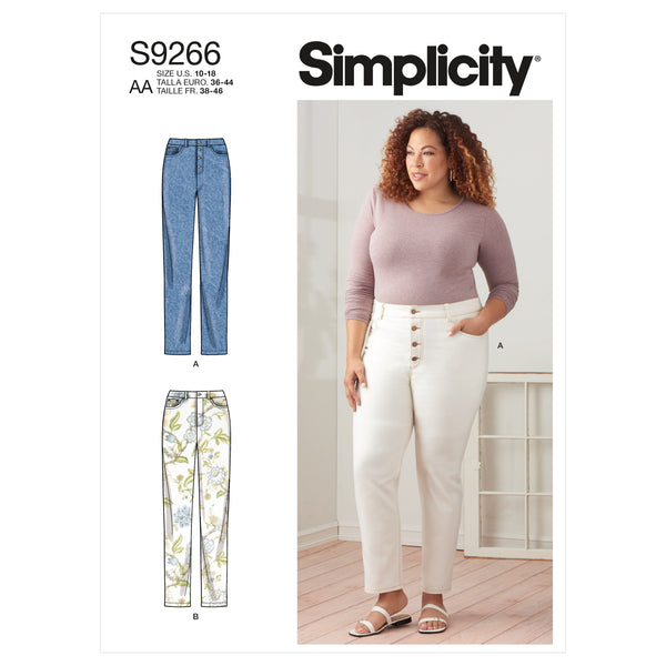 Pattern - Simplicity - S9266 - Misses and Women's Vintage Jeans (Buttons/Zipper)