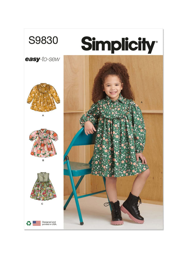 Pattern - Simplicity - S9830 - Children's Dress