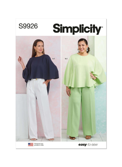 Pattern - Simplicity - S9926 - Misses’ and Women’s Tops and Trousers