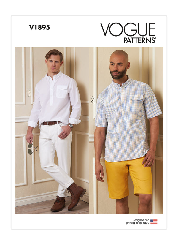 Pattern - Vogue - V1895 -  Men's Shirts, Shorts ad Pants