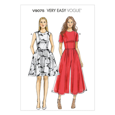 Pattern - Vogue - V9075 -  Misses’/Misses’ Petite Dress and Jumpsuit