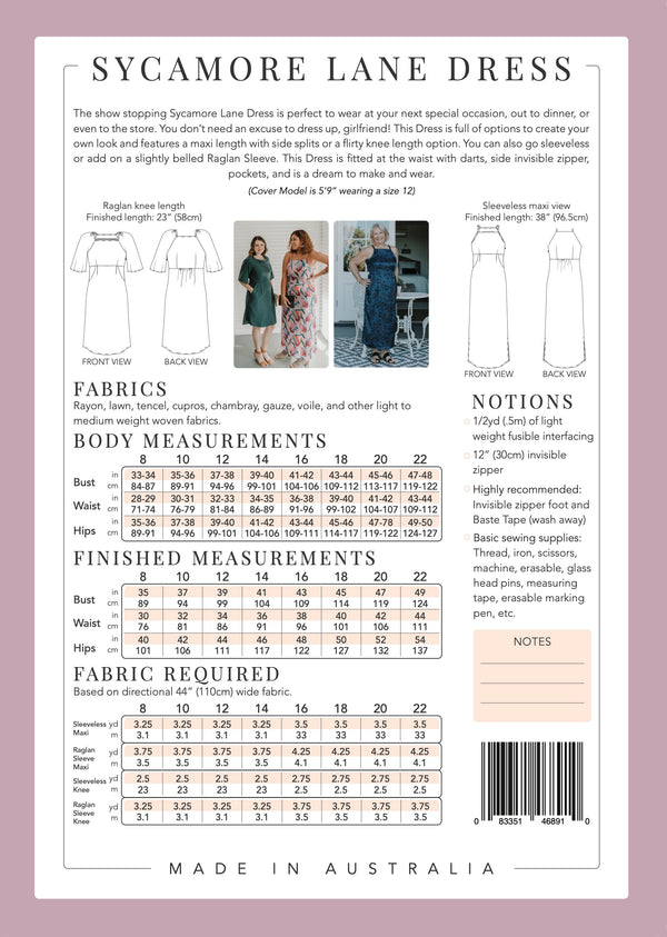 Pattern - Sew to Grow - Sycamore lane dress