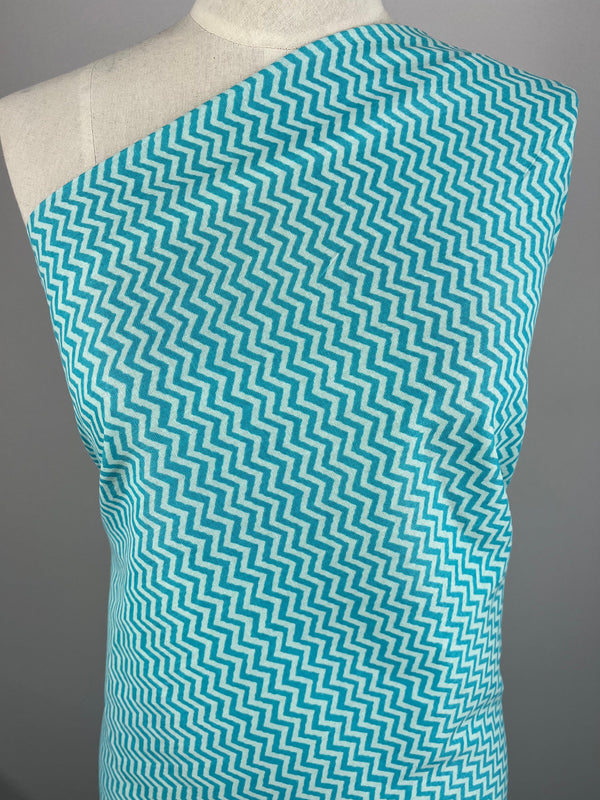 Premium Linen - Ziggy Turquoise - 137cm - Super Cheap Fabrics