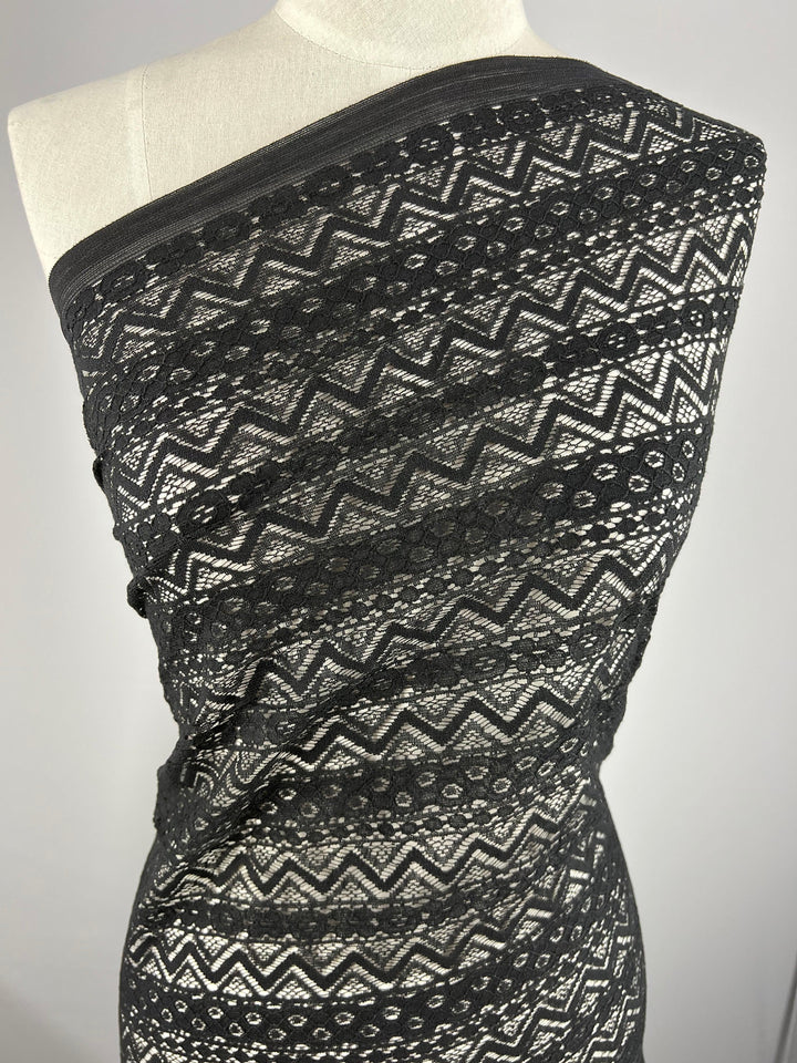 Lace - Ziggy Black - 160cm - Super Cheap Fabrics
