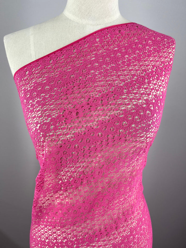 Lace - Fandango Pink - 145cm - Super Cheap Fabrics