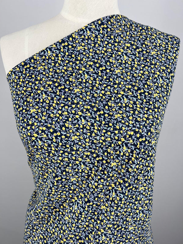 Designer Polyester - Retro Blossom - 150cm - Super Cheap Fabrics