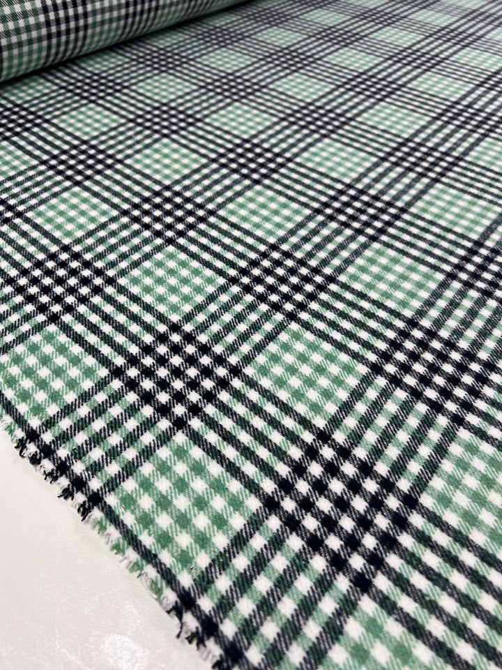 Designer Wool - Katydid Grid - 150cm - Super Cheap Fabrics