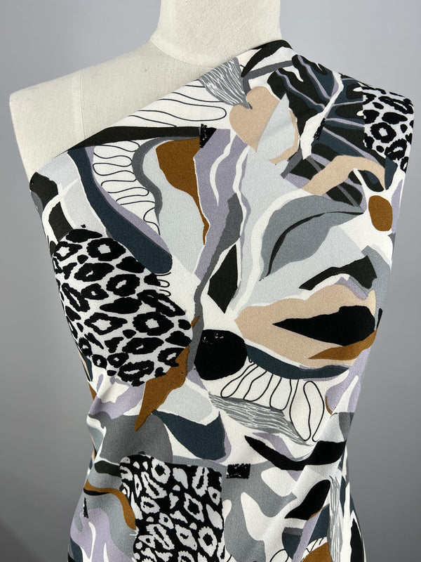 Printed Crepe - Abstract Leopard - 150cm