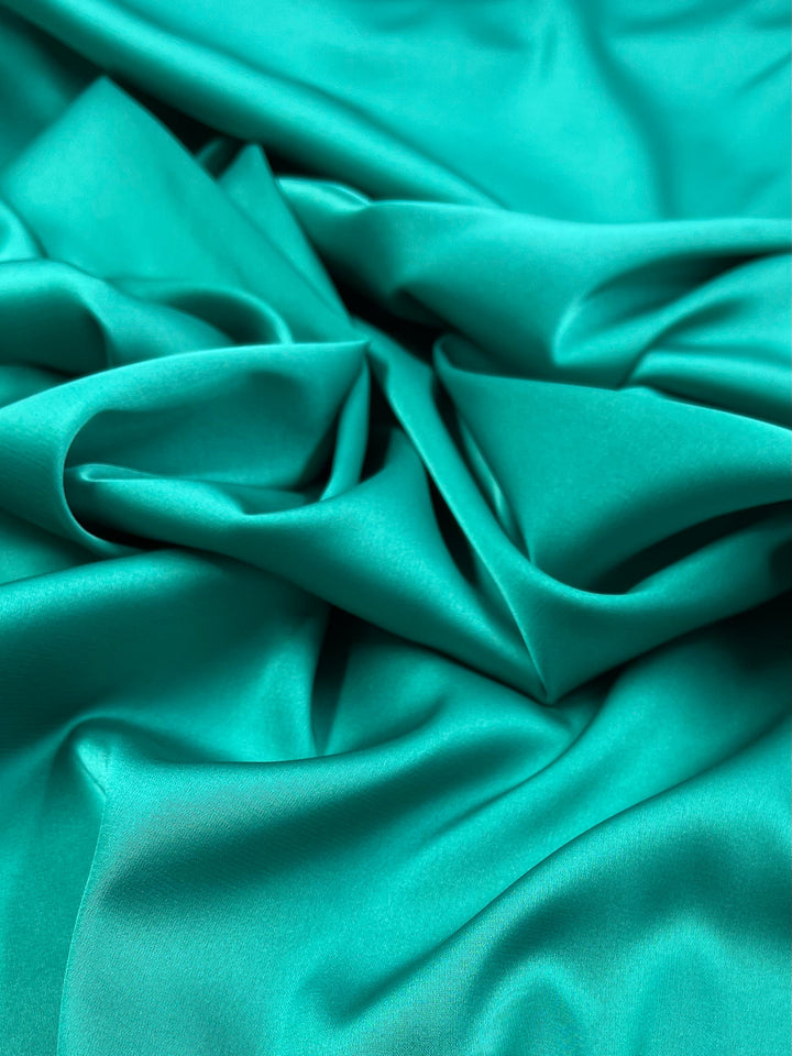 Satin Deluxe - Sea Green - 150cm - Super Cheap Fabrics