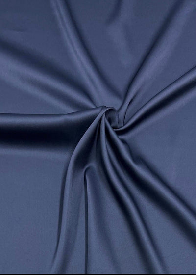 Satin Navy - Super Cheap Fabrics