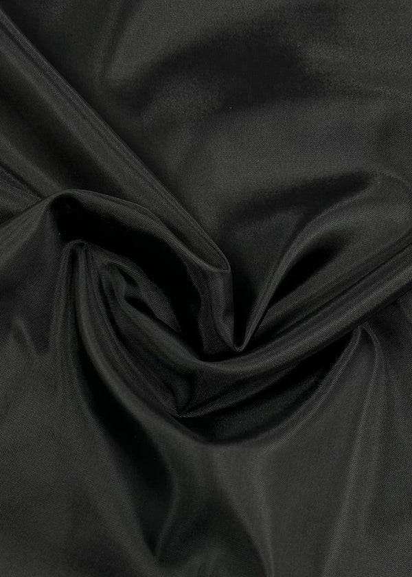 Satin - Black - 150cm - Super Cheap Fabrics