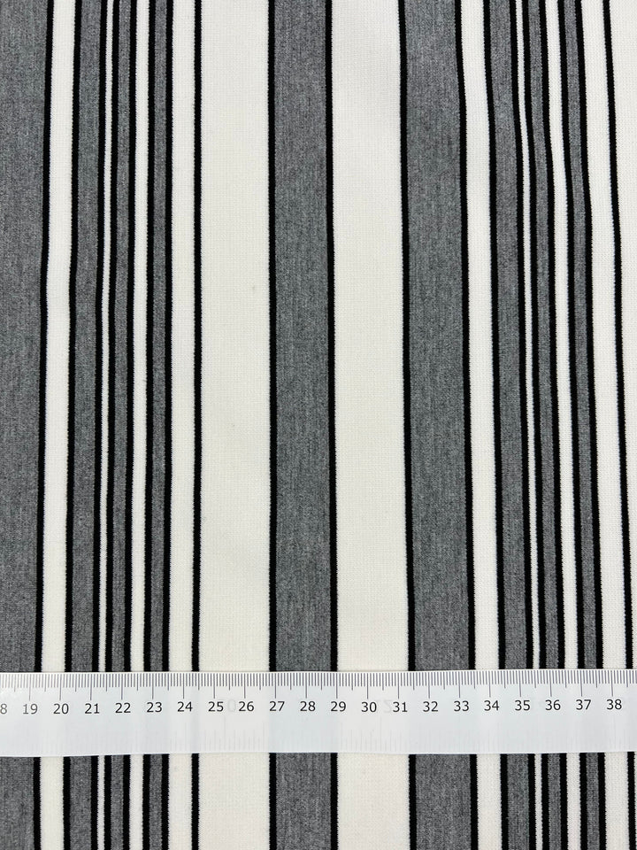 Premium Printed Ponte - Stripes - Super Cheap Fabrics