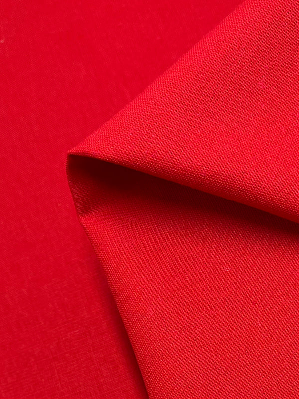 Linen Blend - Red - 140cm