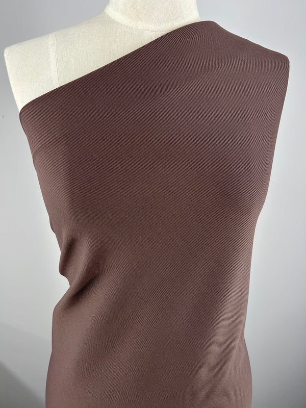 Stretch Ribbon Twill - Aubergine - 130cm - Super Cheap Fabrics